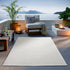 Outdoor Teppich Wetterfest in Sisal Bordüren Optik | Für Drinnen und Draußen | Terrasse Balkon Garten Wohnzimmer Badezimmer Küche | Creme